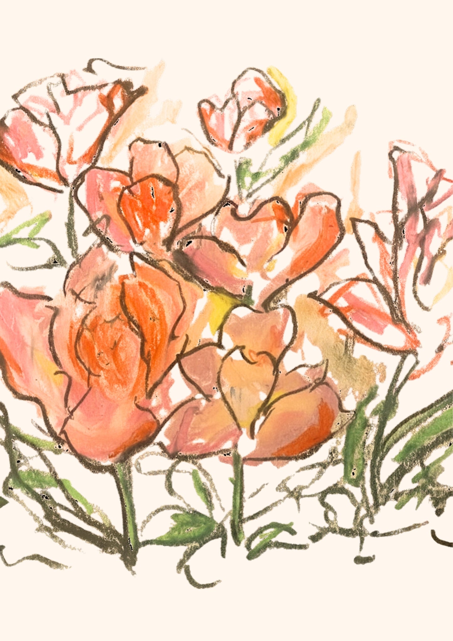 'Tulips upon Tulips' Print