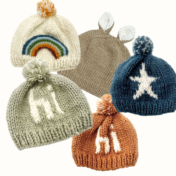 Knitted Rainbow Hat