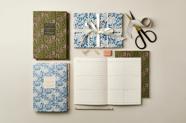 Blue Flora Weekly Planner