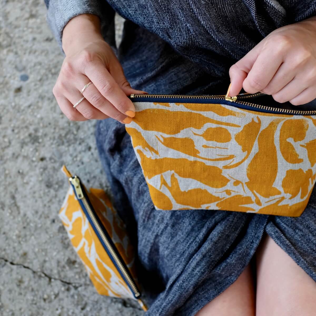 Large Wash Bag - Yellow
