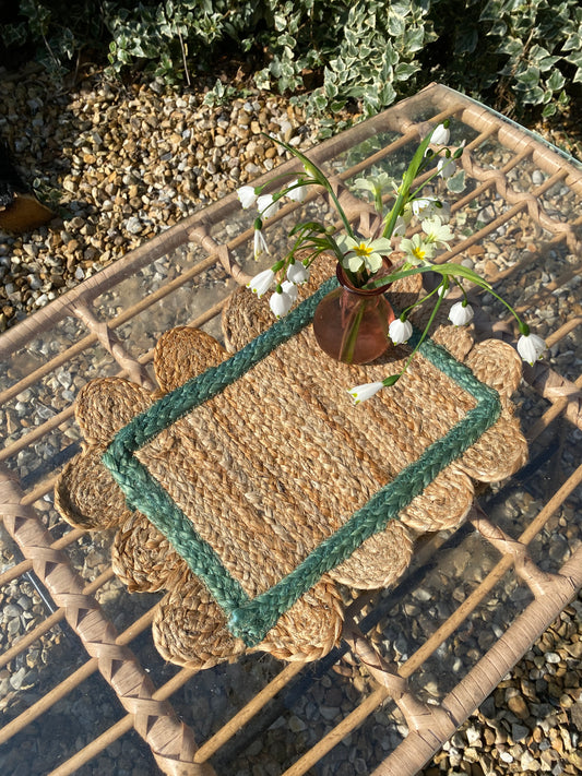 Green Jute Table Mat