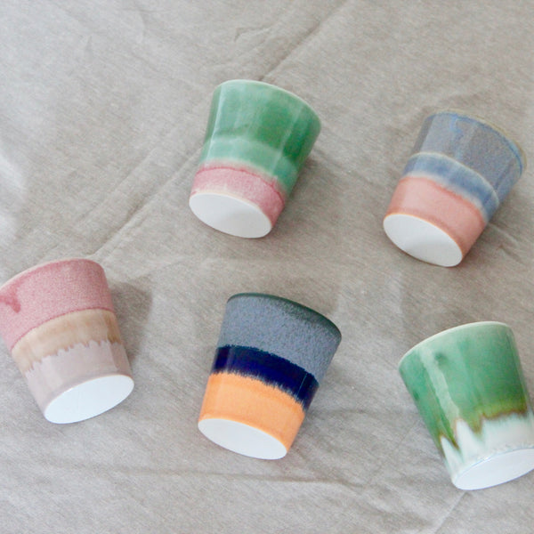 Handleless Mug - Lavender Blue and Rose Ombre
