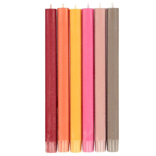 Warm Rainbow - Mixed Set of 6 Candles