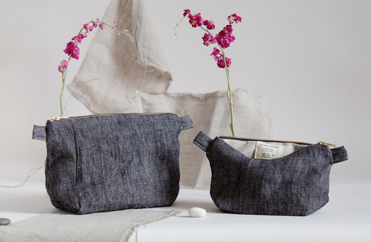 Small Wash Bag - Herringbone