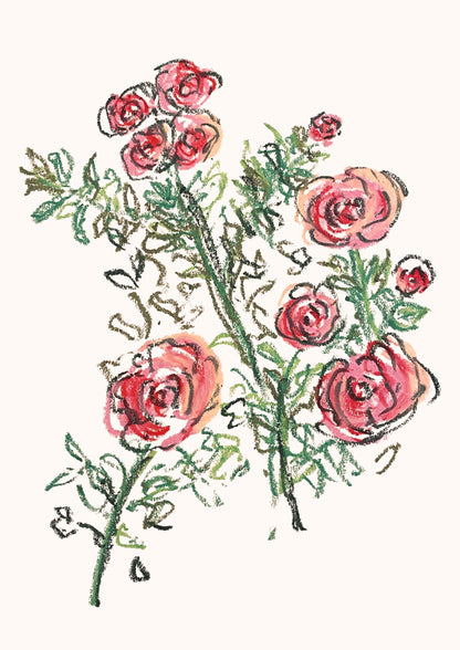 'Gatelands Roses' Print