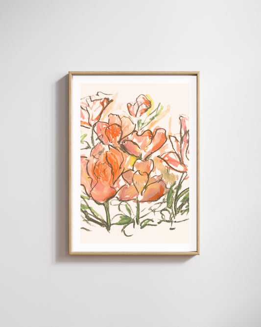 'Tulips upon Tulips' Print