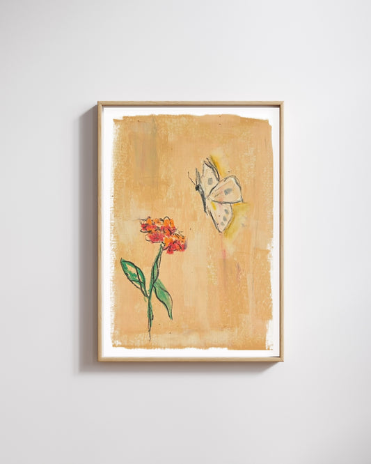 'The Flower & The Butterfly' Print