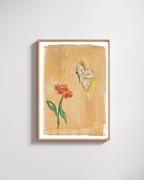'The Flower & The Butterfly' Print