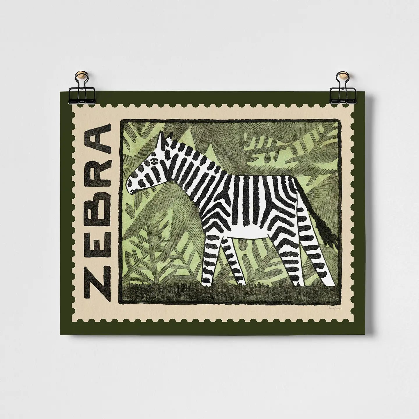 Zebra Vintage Fine Art Print