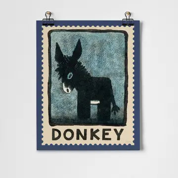 Donkey Vintage Fine Art Print