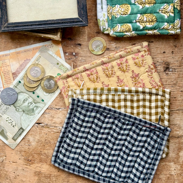 Handloom Gingham Coin Purse