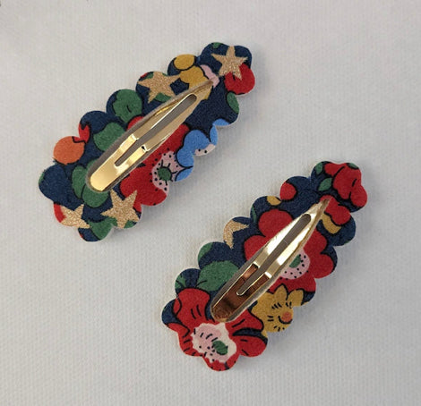 Liberty Fabric Hair Clips - Betsy Star