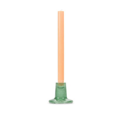 Glass Candle Holder - Jade Green