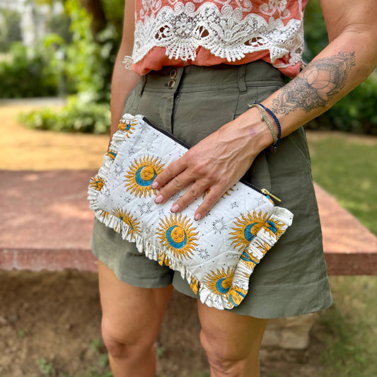 Celestial Ruffle Pouch
