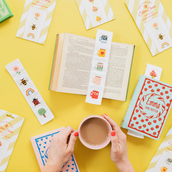 Tea & Mugs Bookmark - Cross Stitch Kit