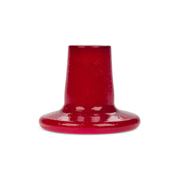 Glass Candle Holder - Guardsman Red