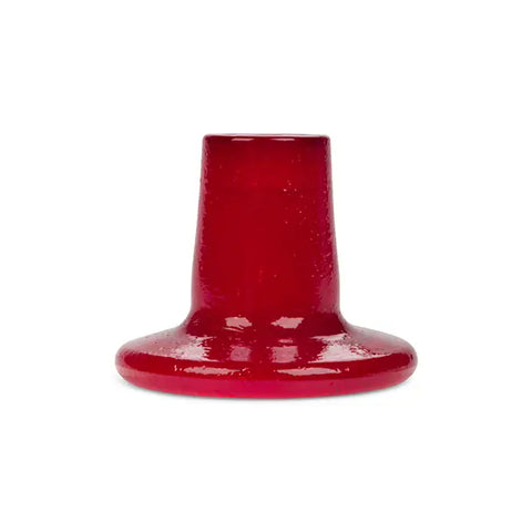 Glass Candle Holder - Guardsman Red