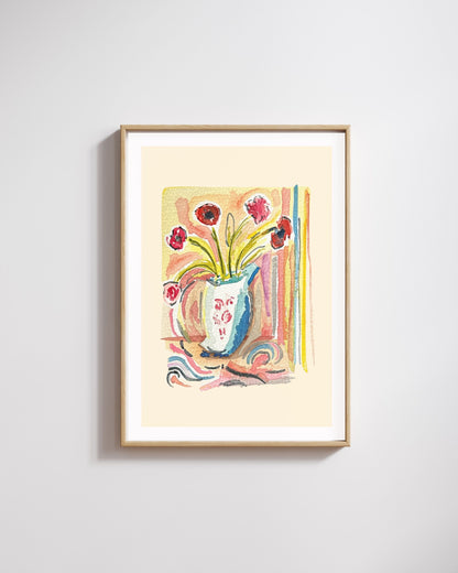 'Bloomsbury Jug of Flowers' Print