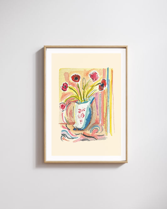 'Bloomsbury Jug of Flowers' Print