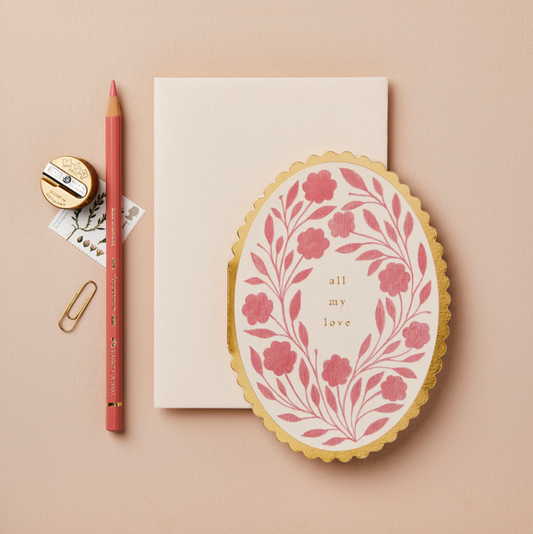 Rose Flora 'All My Love' Card