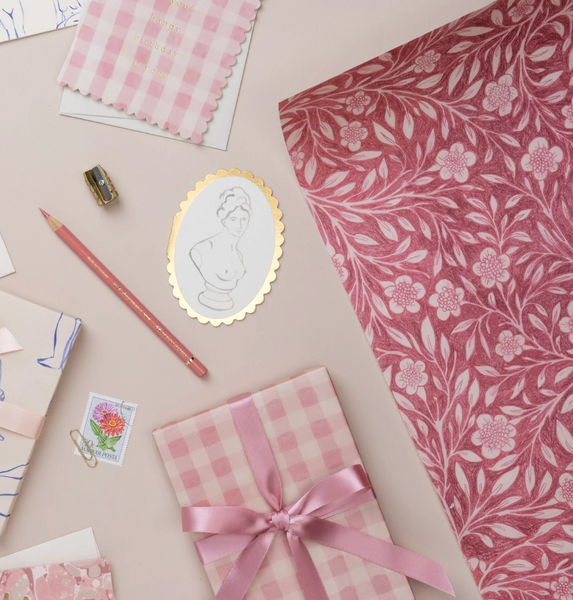 Pink Flora Patterned Paper
