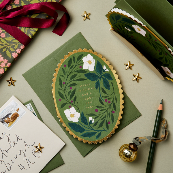 Green Flora 'Merry Christmas' Card