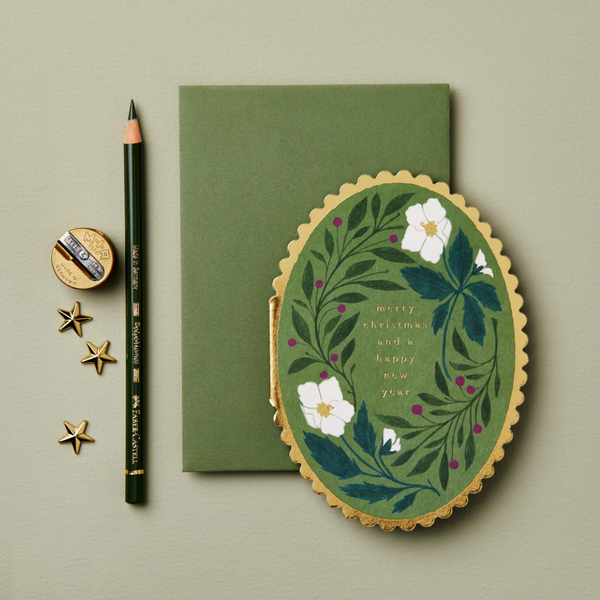 Green Flora 'Merry Christmas' Card