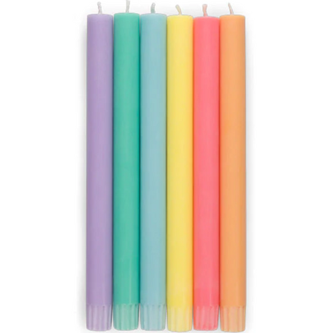 Pastel Rainbow - Mixed Set of 6 Candles