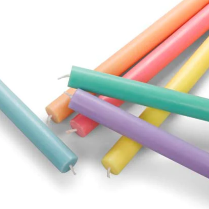 Pastel Rainbow - Mixed Set of 6 Candles