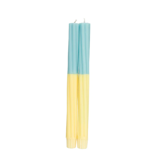 Eco Twist Candle - Powder Blue and Jasmine Yellow