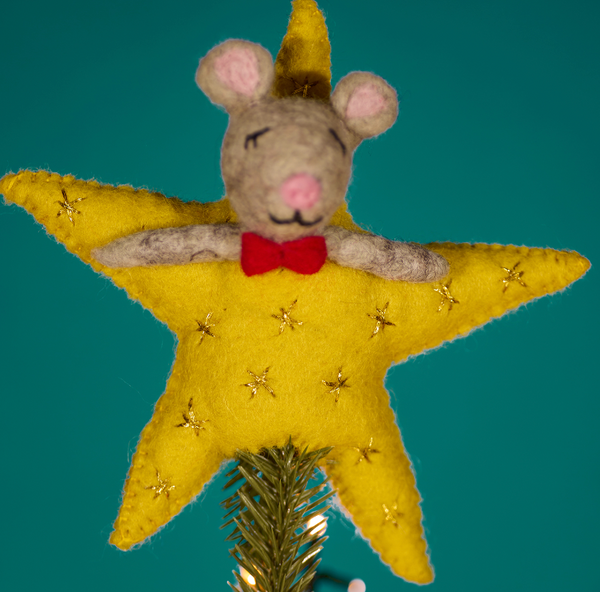 Felt Mouse Star Tree Topper