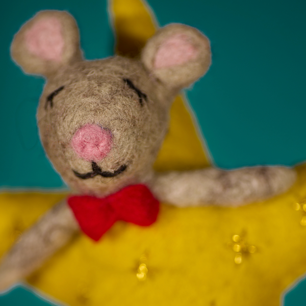 Felt Mouse Star Tree Topper