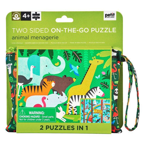 Two-Sided On-the-Go Animal Menagerie Puzzle