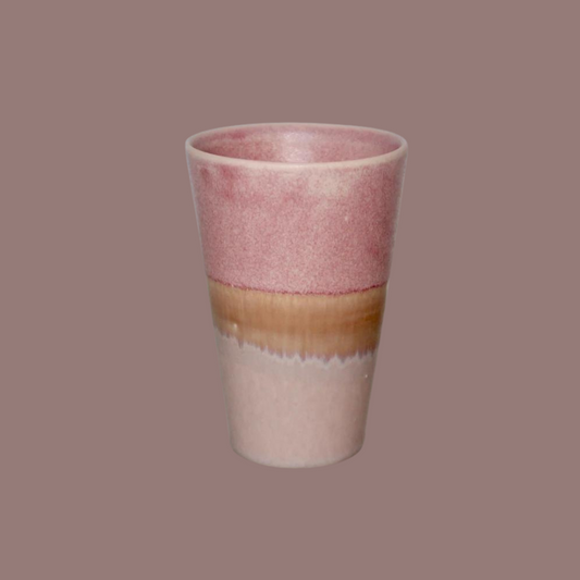 Vase / Tumbler - Rose and Setting Plaster Ombre