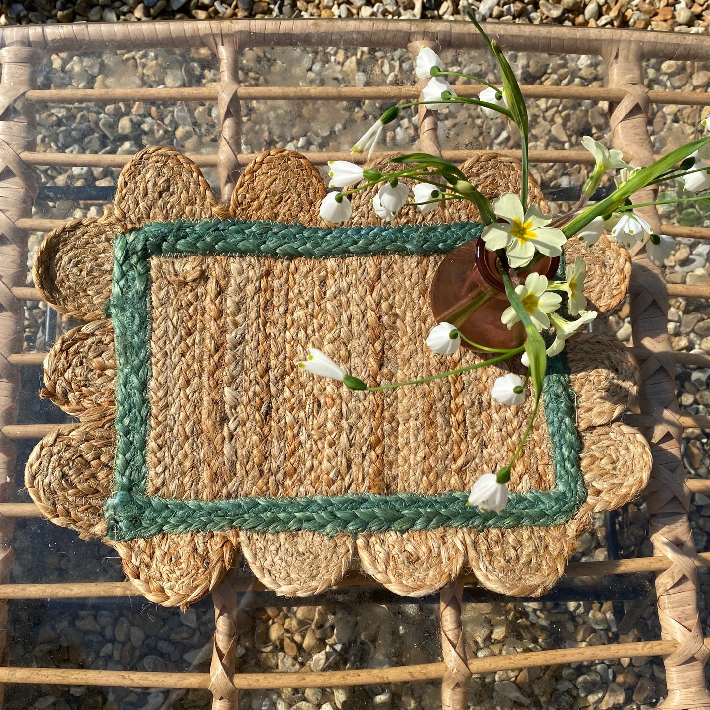 Green Jute Table Mat