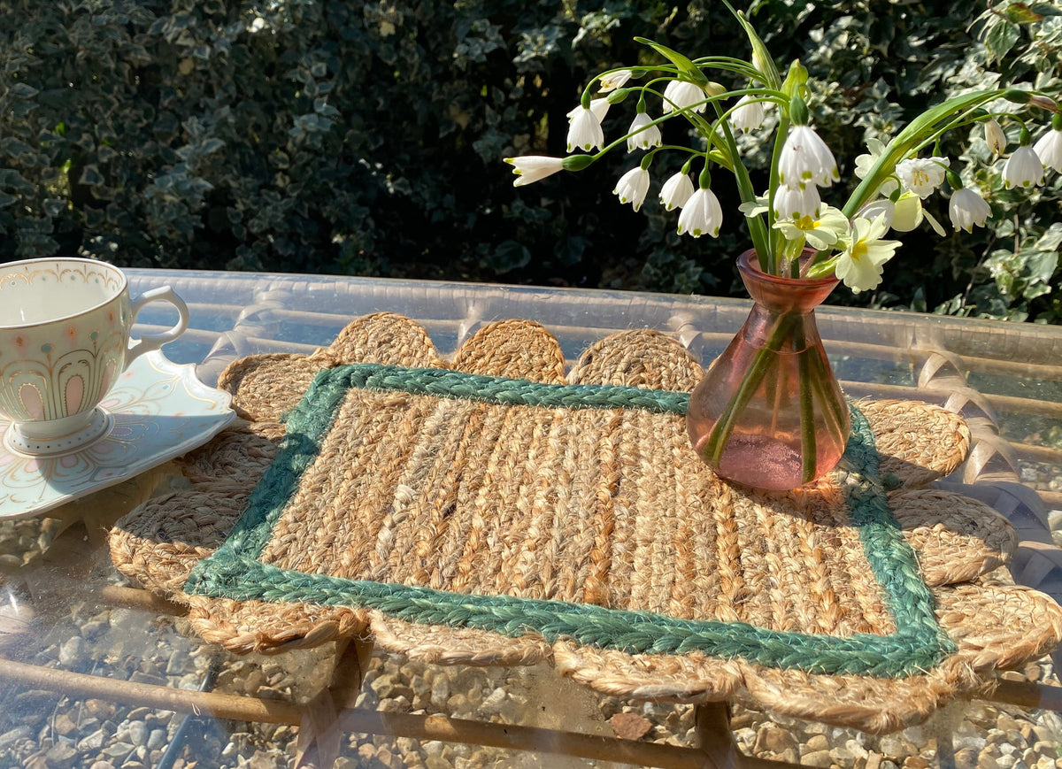 Green Jute Table Mat