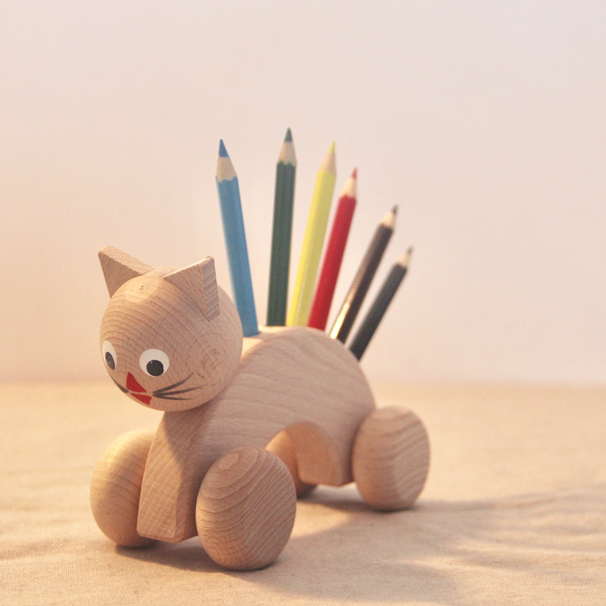 Roll Along Cat with Crayons