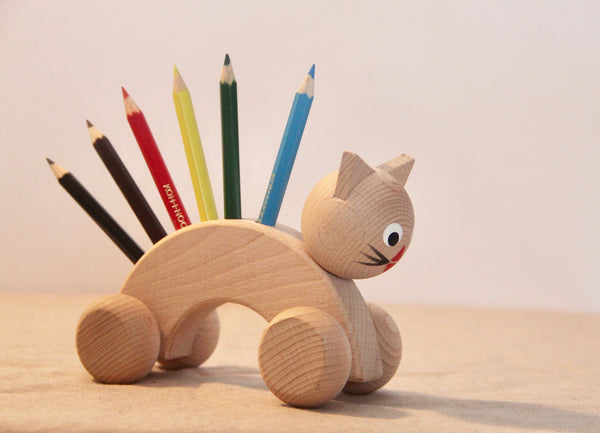 Roll Along Cat with Crayons