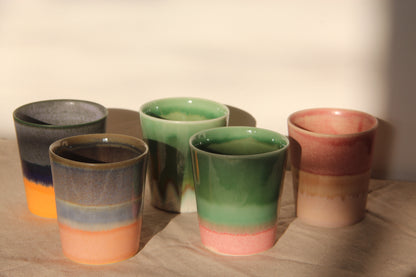 Handleless Mug - Rose and Setting Plaster Ombre