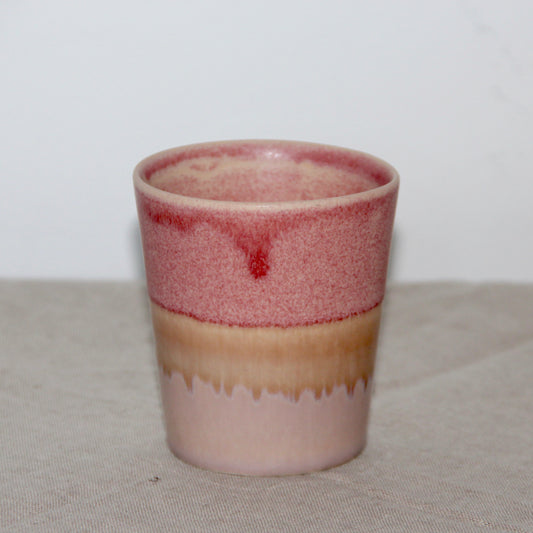 Handleless Mug - Rose and Setting Plaster Ombre