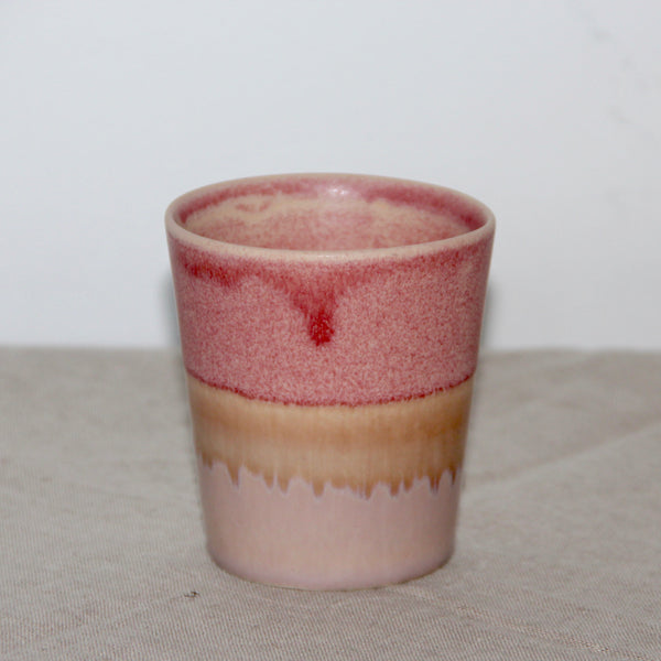 Handleless Mug - Rose and Setting Plaster Ombre