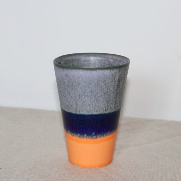 Vase / Tumbler - Denim, Cobalt & Tangerine Ombre