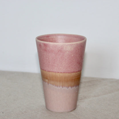 Vase / Tumbler - Rose and Setting Plaster Ombre