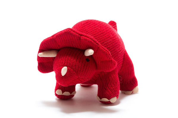 Triceratops Knitted Dinosaur Cuddly Toy