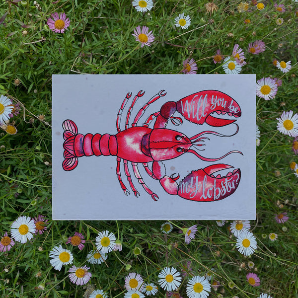 Plantable Flower Card - Lobster