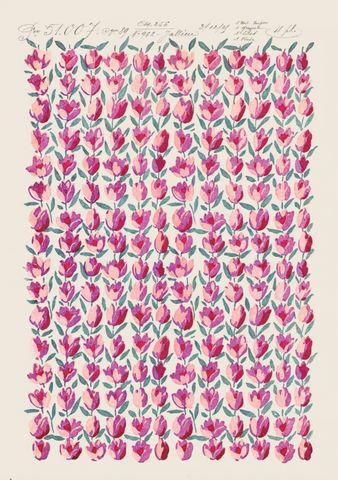 No.014 - Tulip Kisses - Vintage Archive Poster Print