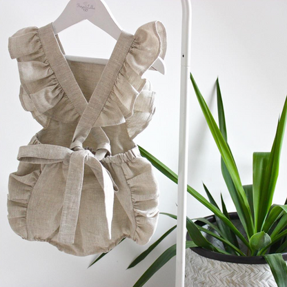 Lillie Romper - Natural Linen