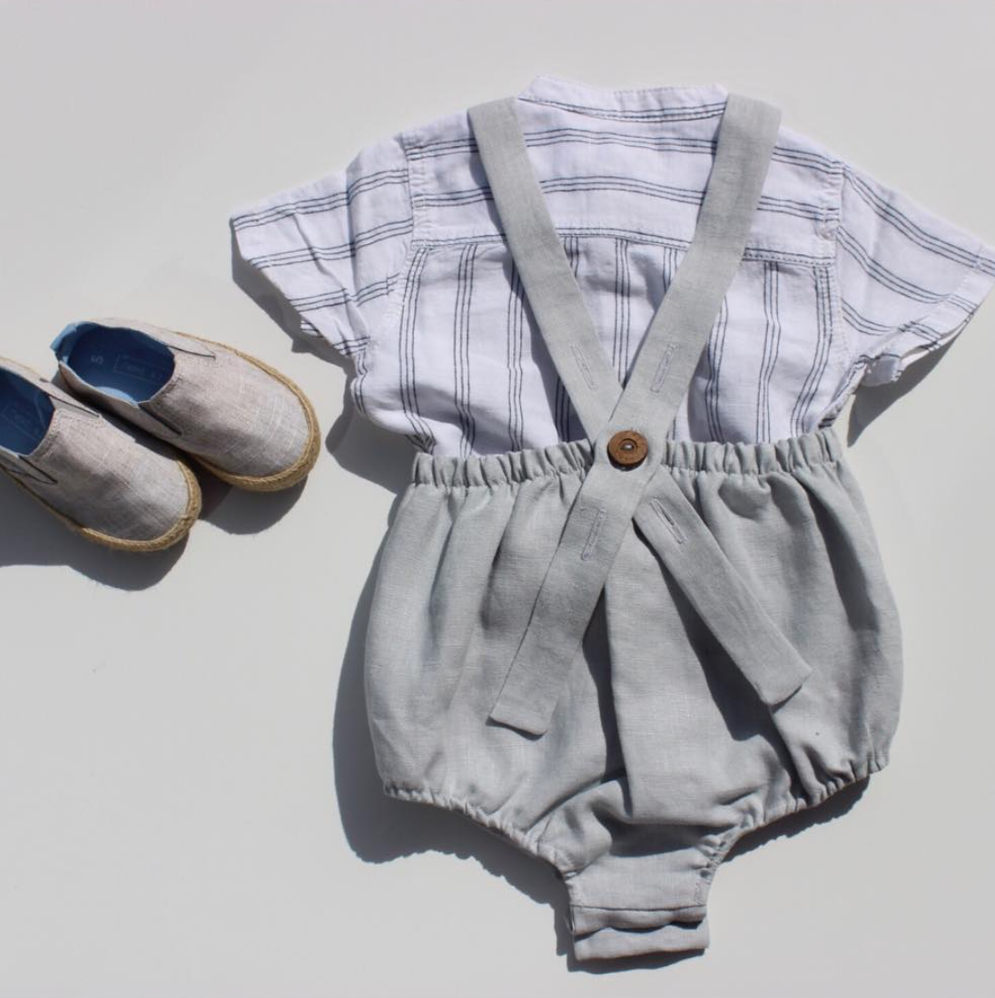 Bohdi Romper - Aloe Linen