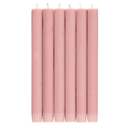 Set of Six Old Rose Candles