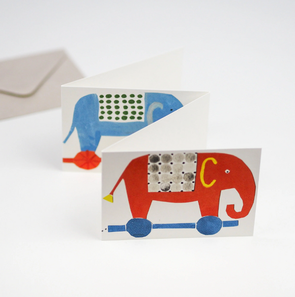 Elephants Fold-Out Card